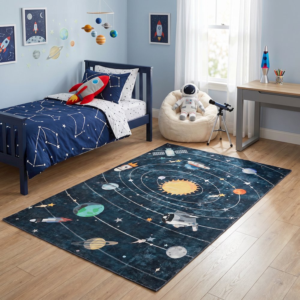 Kids 03 Solar System Space Rug