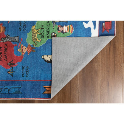Kids 07 World Map Educational Rug