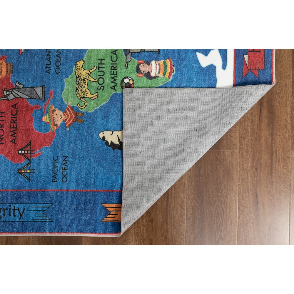 Kids 07 World Map Educational Rug