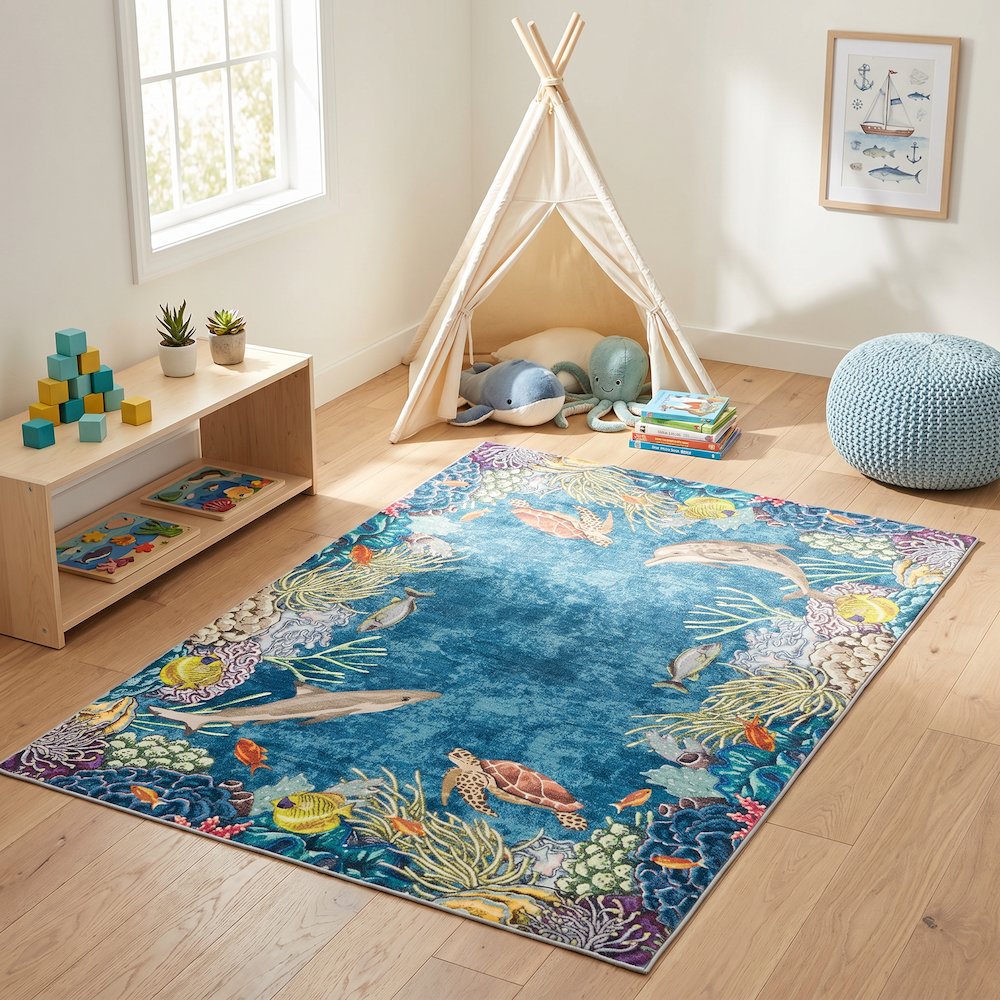Kids 09 Underwater Ocean Life Rug