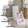 Toddler Potty Training Seat with Step Stool Ladder and Handles, Pink