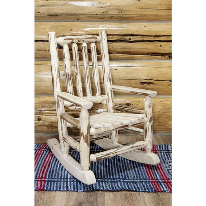 Montana Collection Child's Rocker, Clear Lacquer Finish