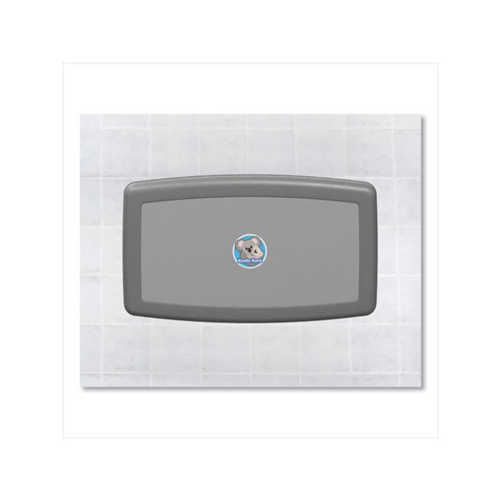 Baby Changing Station, Wall Horizontal Mount, 36.5 x 21.25, Gray