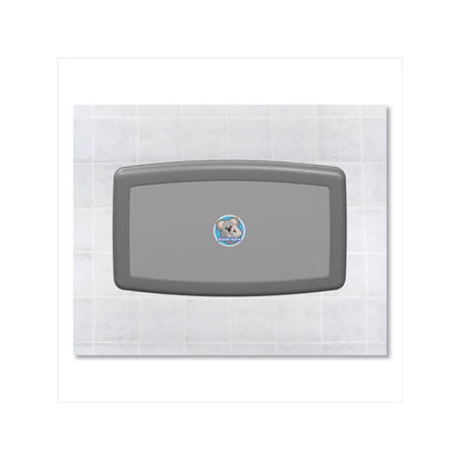 Baby Changing Station, Wall Horizontal Mount, 36.5 x 21.25, Gray
