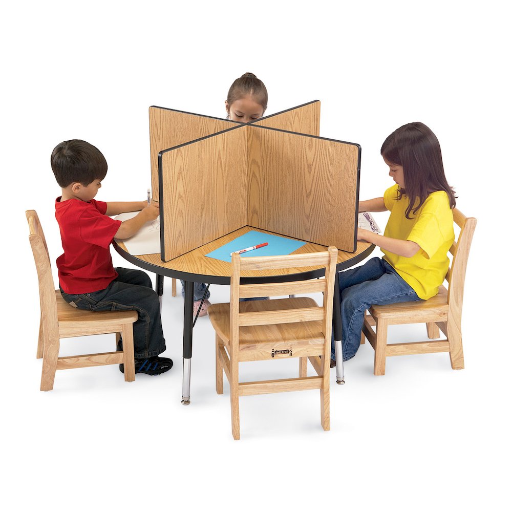 Study Carrel - 6 Carrels - Standard - Oak/Black