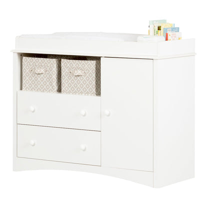 South Shore Peek-a-boo Changing Table, Pure White