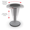 Hierarchy Height Adjustable Grow Stool- Short Stool (Blue)