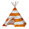 Children’s Teepee, Orange With White Stripes