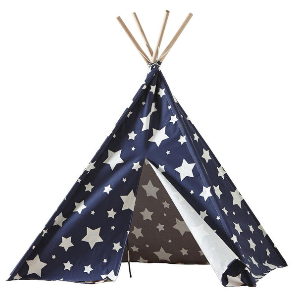 Children’s Teepee, Blue With White Stars