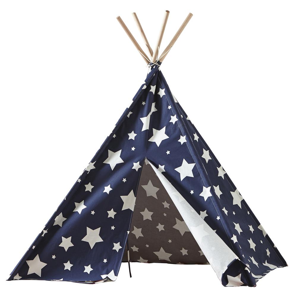 Children’s Teepee, Blue With White Stars