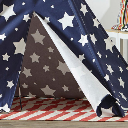 Children’s Teepee, Blue With White Stars