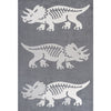 Trike Triceratops Kids Washable Dark Gray/Cream 4 ft. x 6 ft. Area Rug