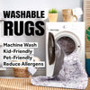 Pebble Geometric Kids & Novelty Machine-Washable Runner Rug