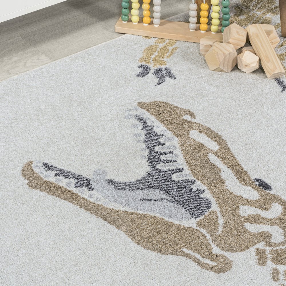 Kingdarr T-Re Modern Kids Machine-Washable Runner Rug