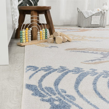 Kingdarr T-Re Modern Kids Machine-Washable Runner Rug