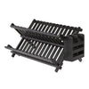 Arlen Bamboo Foldable 2-Tier Dish Drying Rack, Black