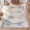 Kingdarr T-Rex Modern Kids Machine-Washable Area Rug