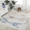 Kingdarr T-Rex Modern Kids Machine-Washable Area Rug