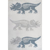 Trike Triceratops Modern Kids Machine-Washable Cream/Blue 3 ft. x 5 ft. Area Rug