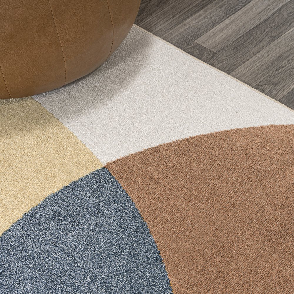 Pebble Geometric Kids & Novelty Machine-Washable Runner Rug