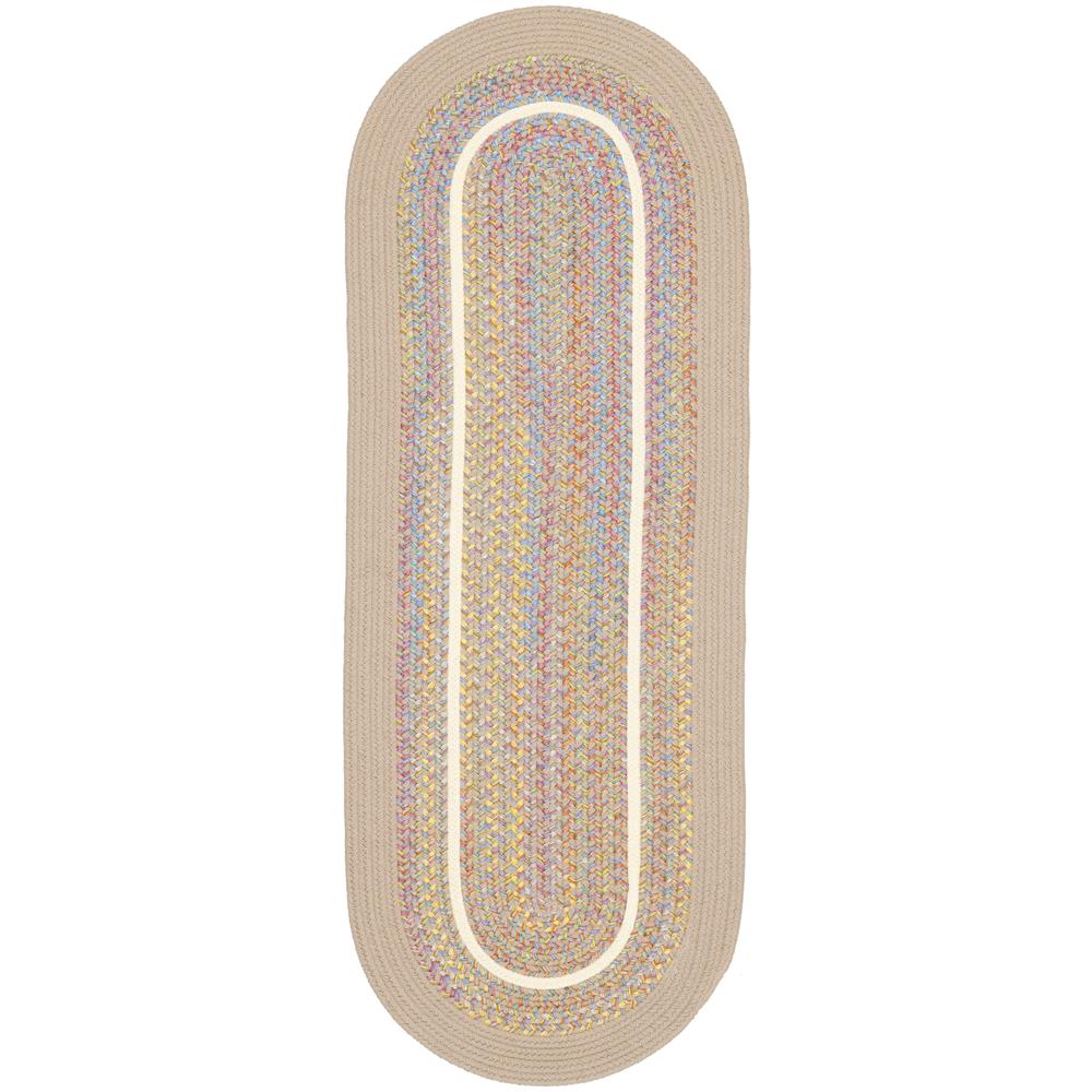 Kids' Isle Sand Beige Banded 2X6 Oval