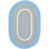 Kids' Isle Aqua Blue Banded 2X4 Oval