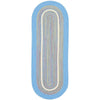 Kids' Isle Aqua Blue Banded 2X6 Oval