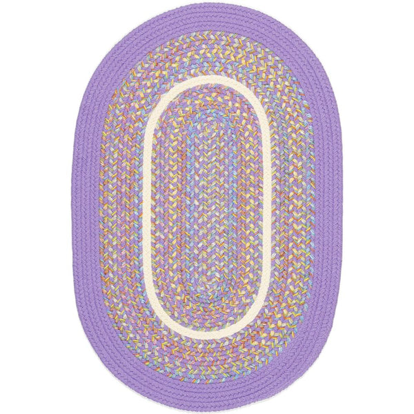 Kids' Isle Violet Banded 7X9 Oval