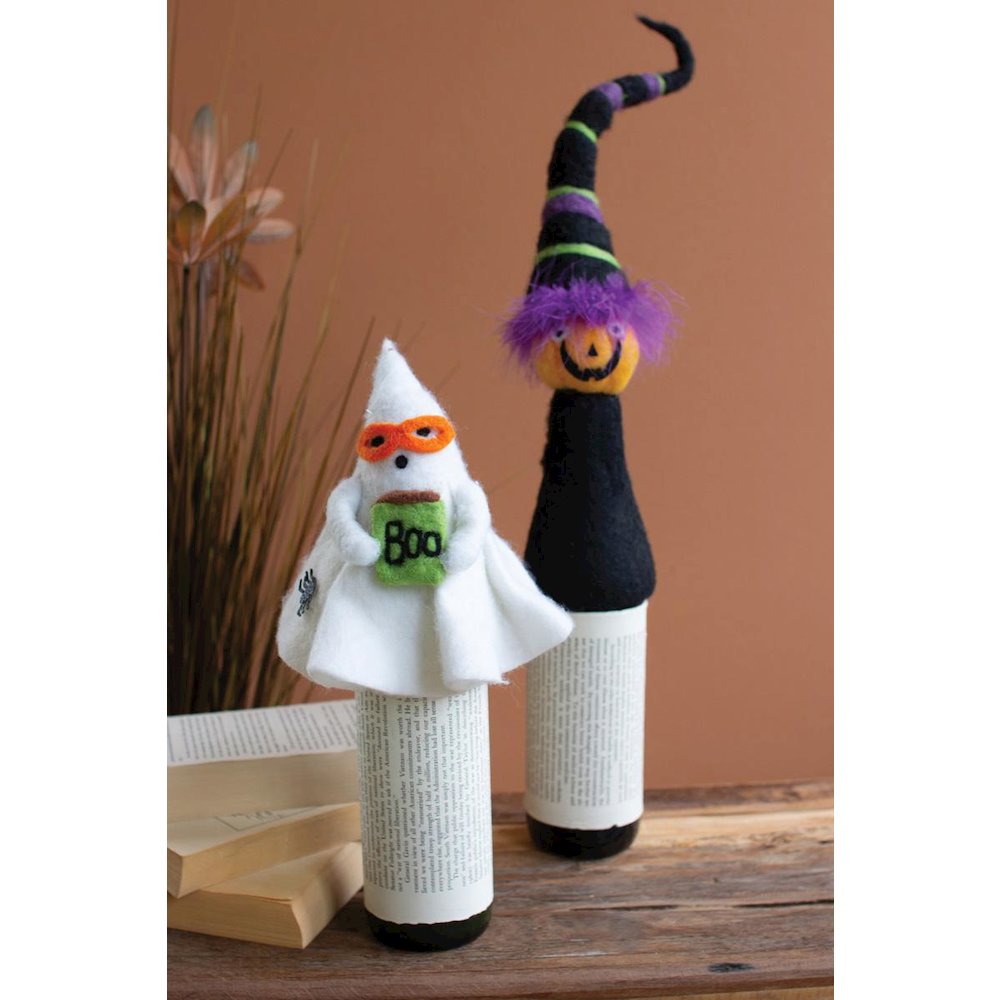 Felt Halloween Ghost Bottle Topper