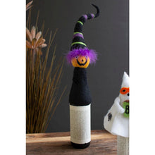 Felt Halloween Jack-O-Lantern Bottle Topper