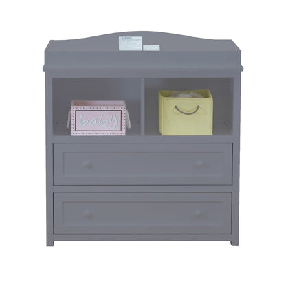 Leila 2-Drawer Changing Table Gray