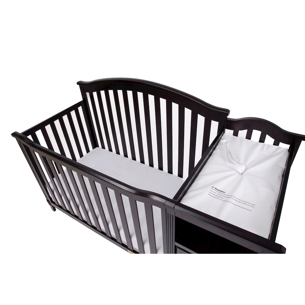 Kali 4-in-1 Convertible Crib and Changer Espresso