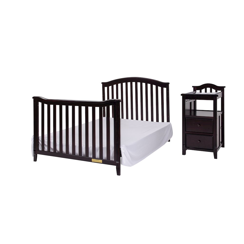 Kali 4-in-1 Convertible Crib and Changer Espresso