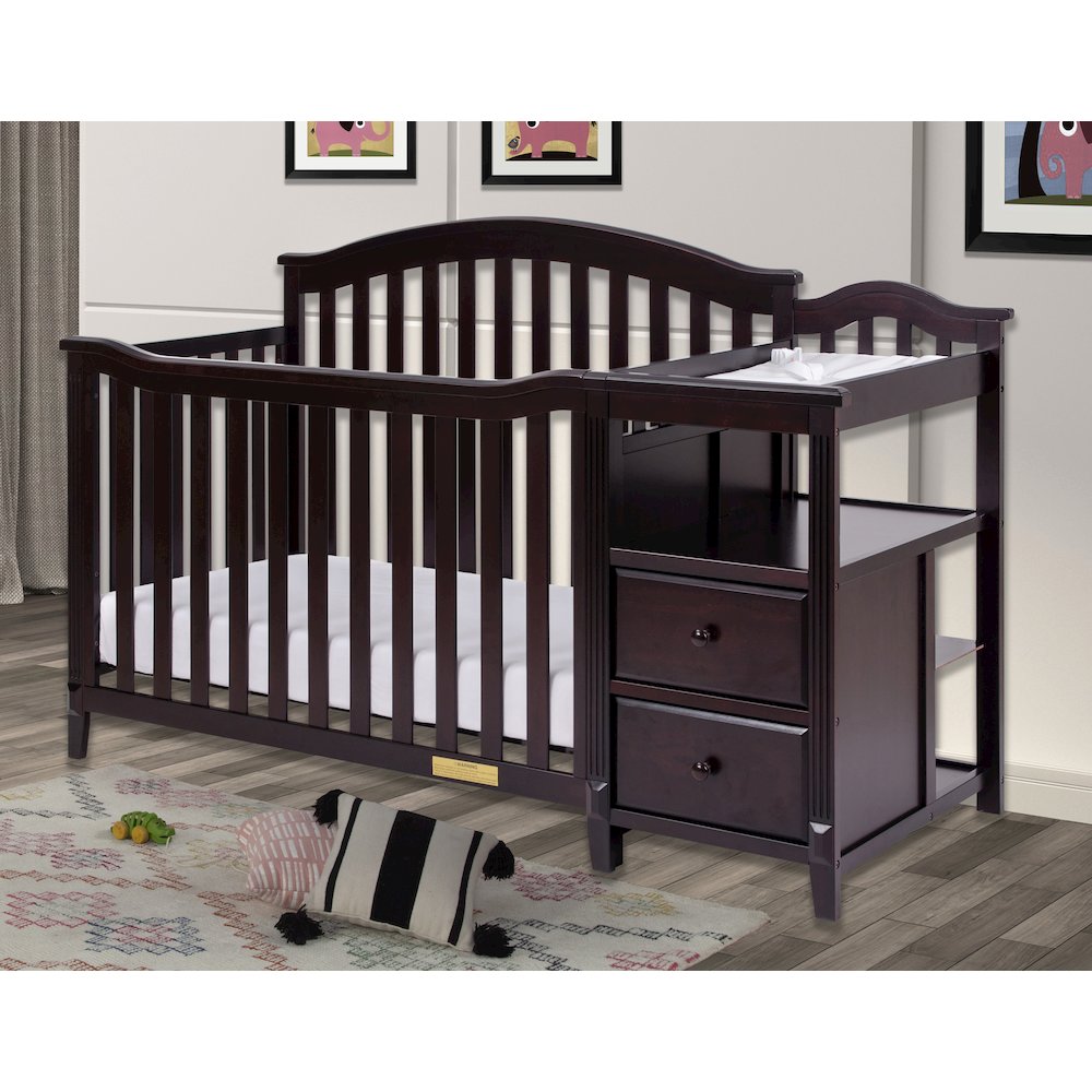 Kali 4-in-1 Convertible Crib and Changer Espresso