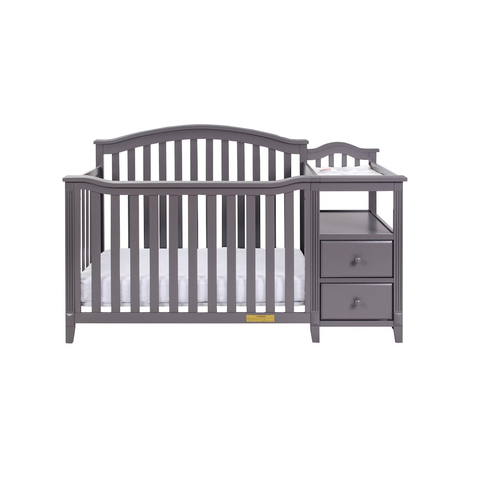 Kali 4-in-1 Convertible Crib and Changer Gray