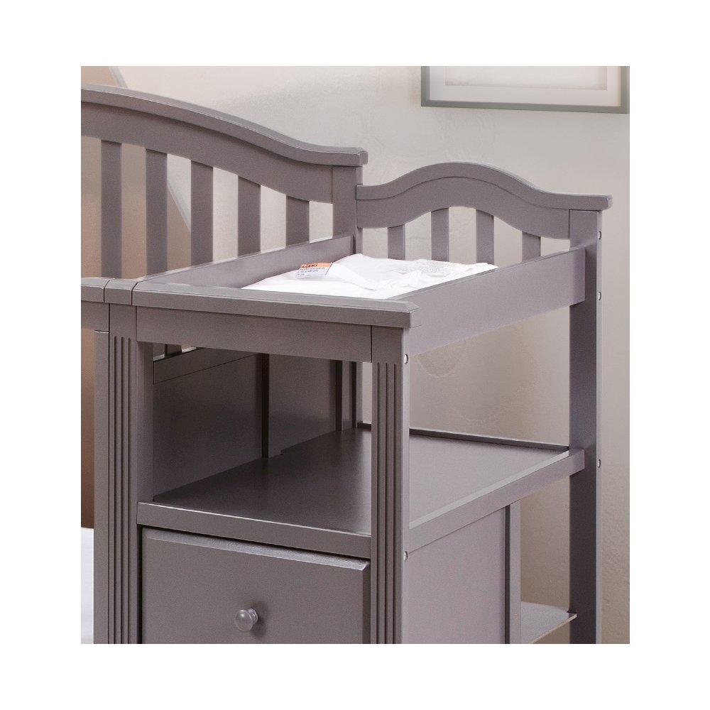 Kali 4-in-1 Convertible Crib and Changer Gray