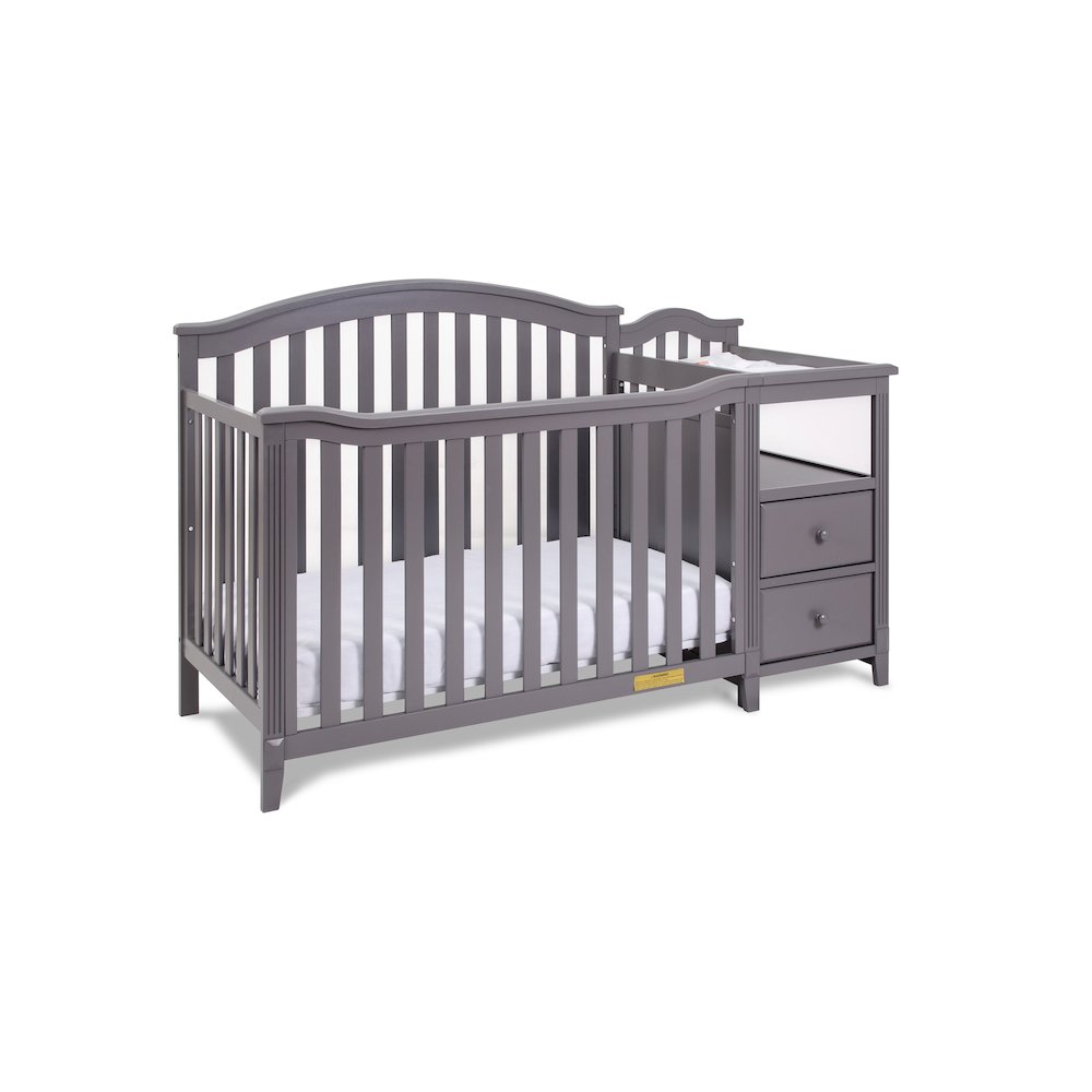 Kali 4-in-1 Convertible Crib and Changer Gray