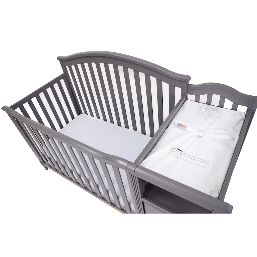 Kali 4-in-1 Convertible Crib and Changer Gray