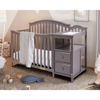 Kali 4-in-1 Convertible Crib and Changer Gray