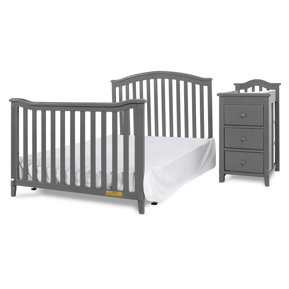 Kali II 4-in-1 Convertible Crib and Changer Gray