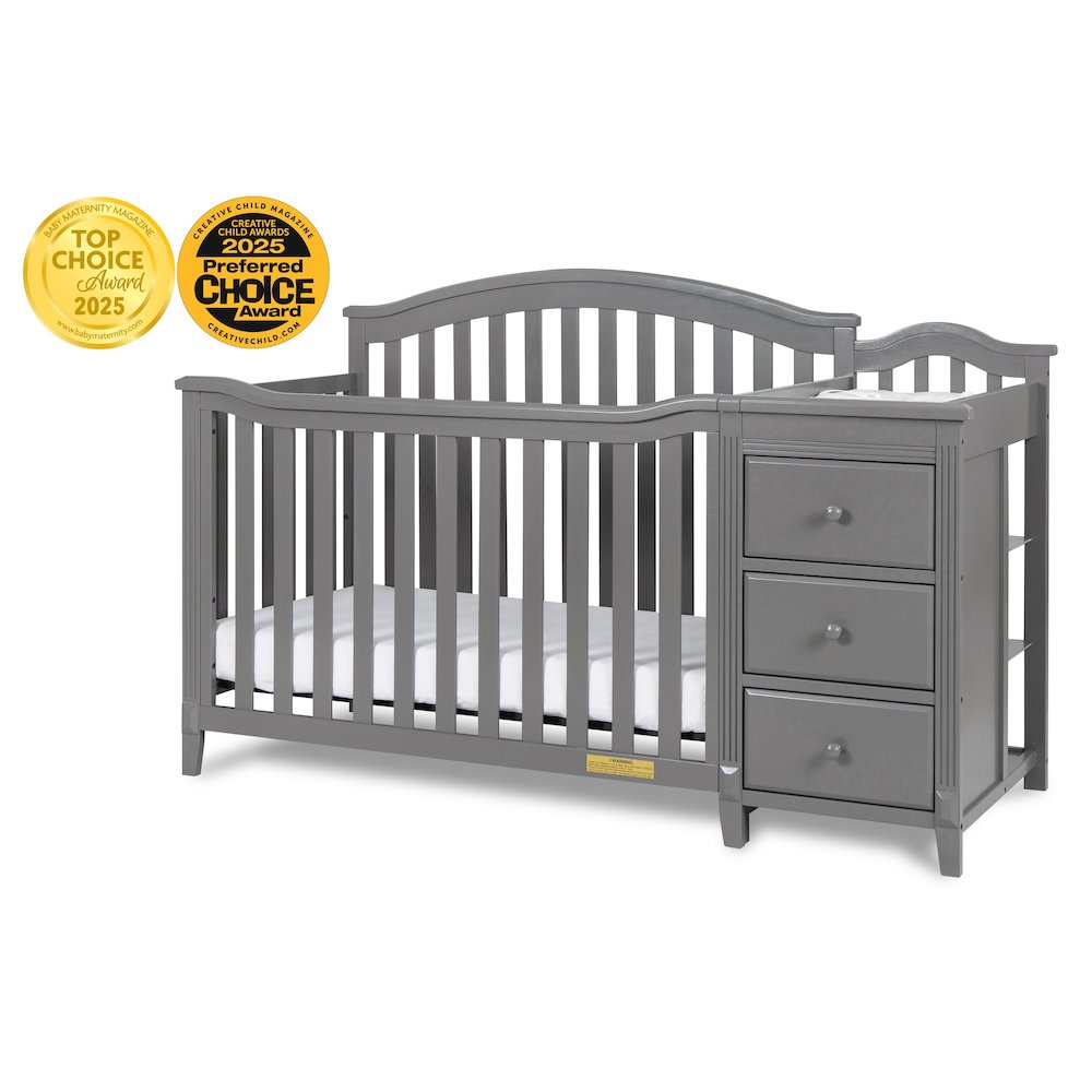 Kali II 4-in-1 Convertible Crib and Changer Gray