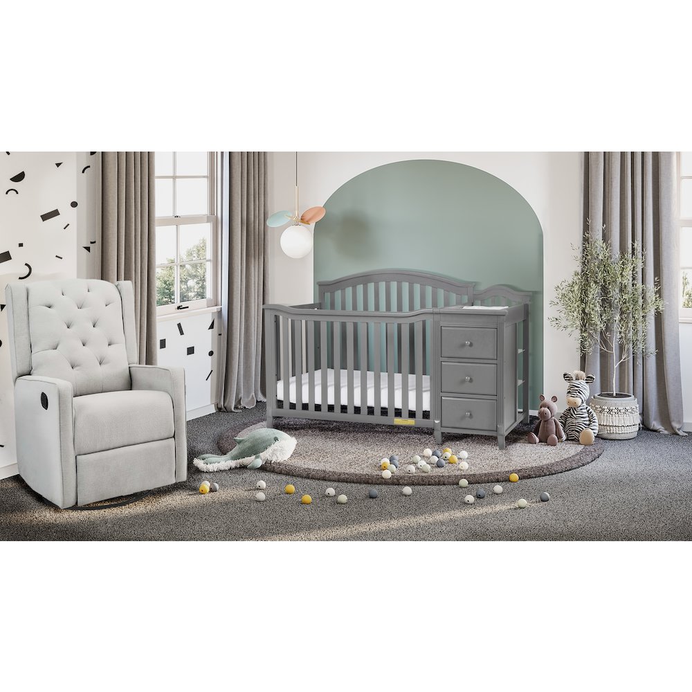 Kali II 4-in-1 Convertible Crib and Changer Gray