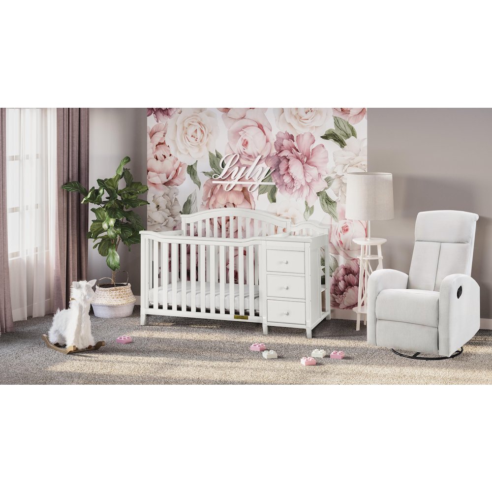 Kali II 4-in-1 Convertible Crib and Changer White