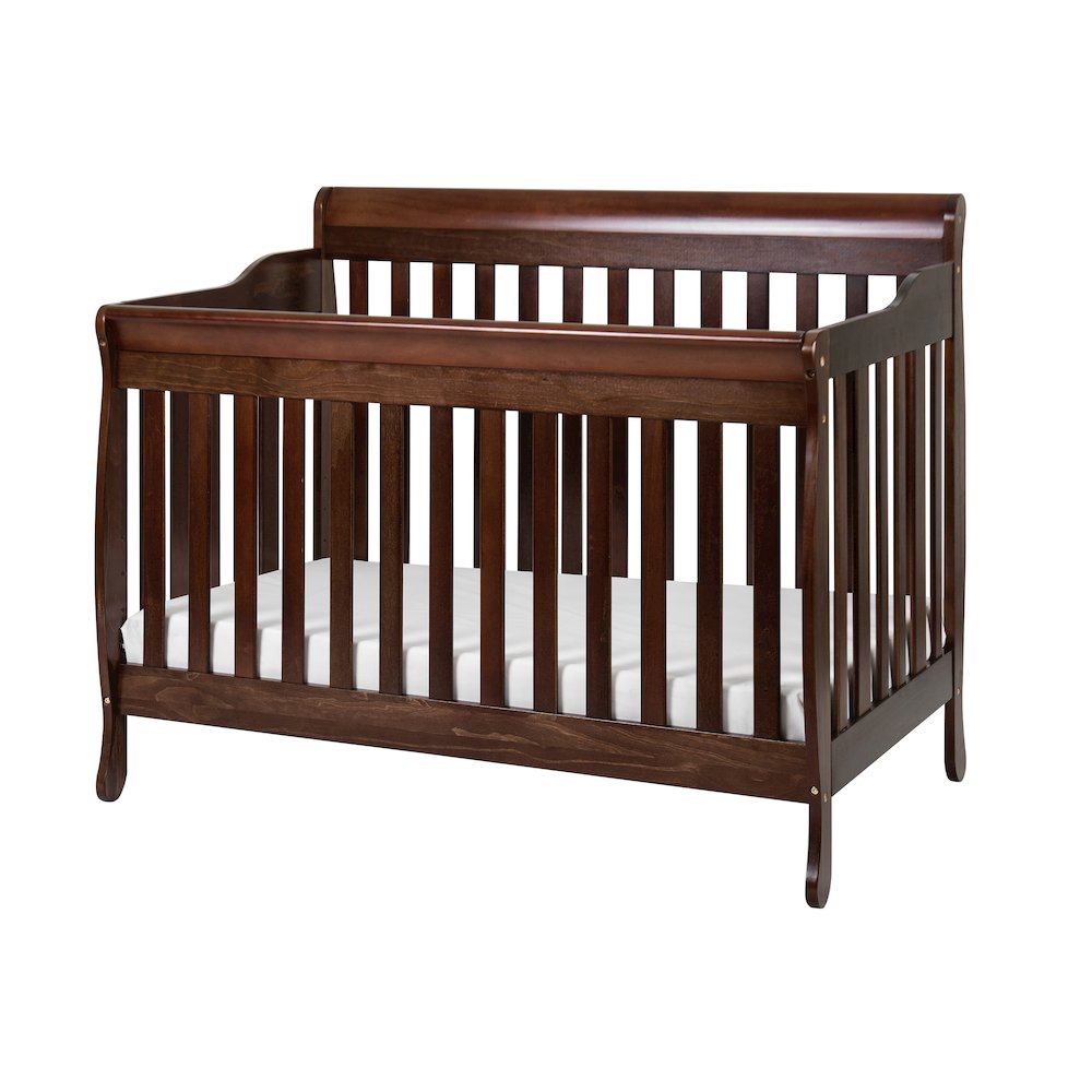 Alice 4-in-1 Convertible Crib with Toddler Guardrail Espresso