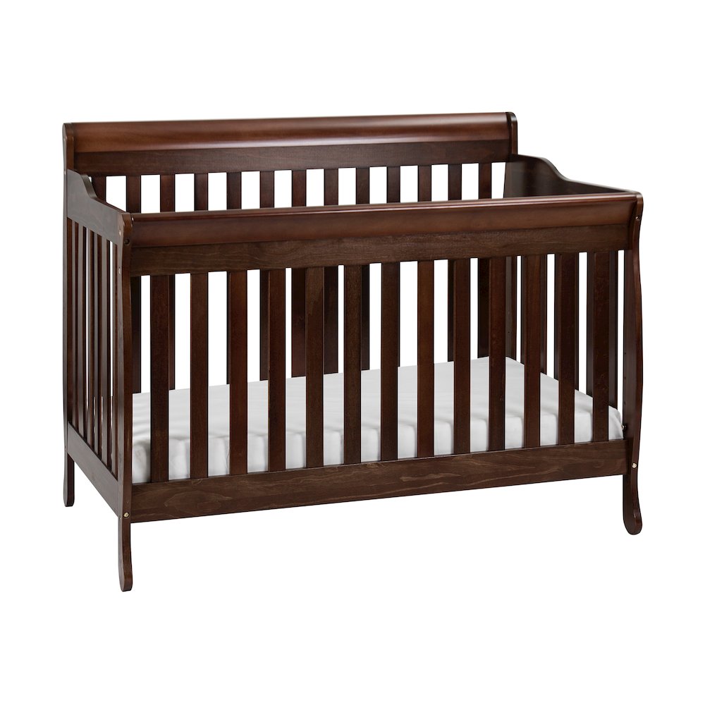 Alice 4-in-1 Convertible Crib with Toddler Guardrail Espresso
