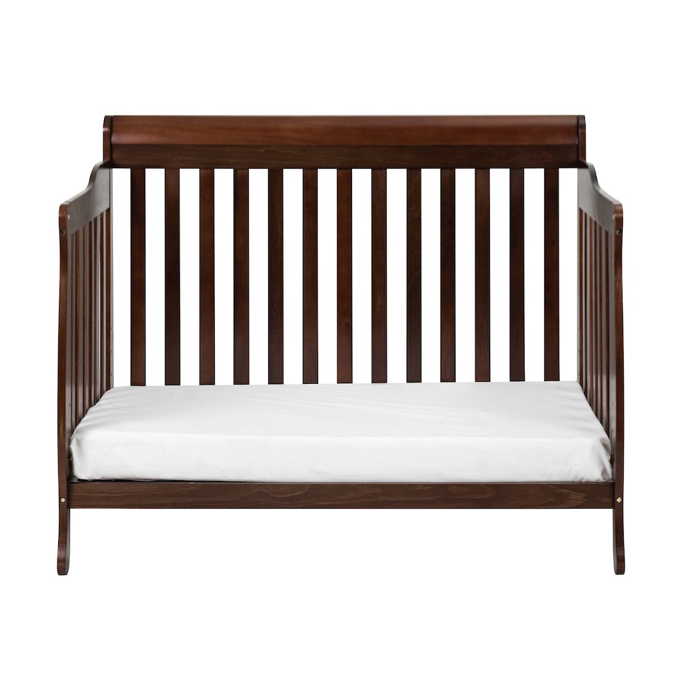 Alice 4-in-1 Convertible Crib with Toddler Guardrail Espresso