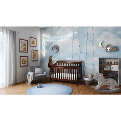 Alice 4-in-1 Convertible Crib with Toddler Guardrail Espresso