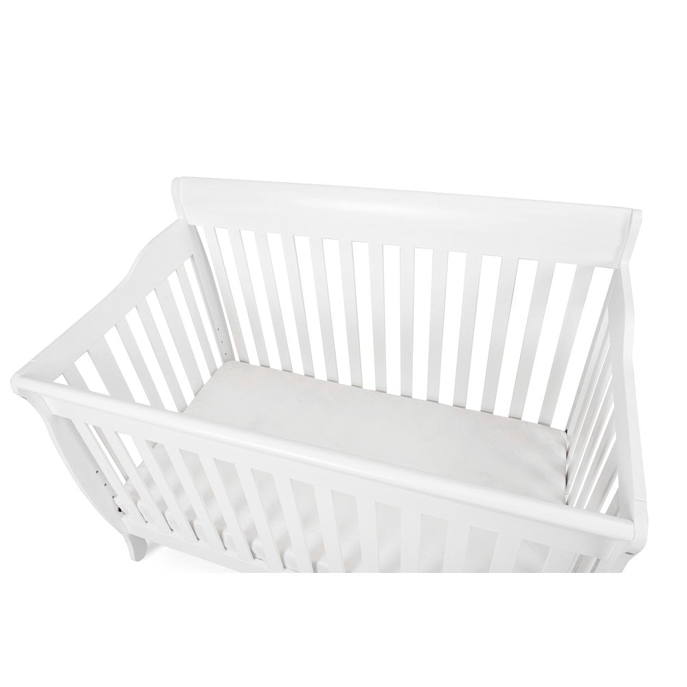 Alice 4-in-1 Convertible Crib with Toddler Guardrail White