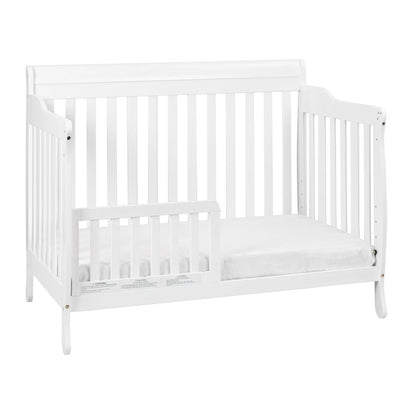 Alice 4-in-1 Convertible Crib with Toddler Guardrail White