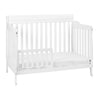 Alice 4-in-1 Convertible Crib with Toddler Guardrail White